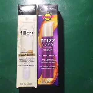 JOHN FRIEDA FRIZZ EASE SERUM XTRA STRENGTH & ULTRA FILLER+ SCALP SERUM